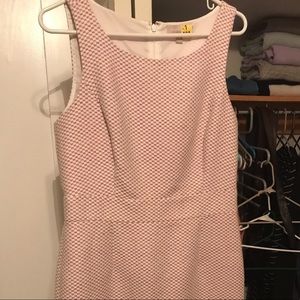 Mid length, lavender and cream occasion dress